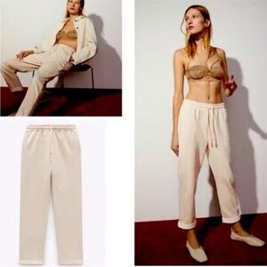 ZARA White joggers